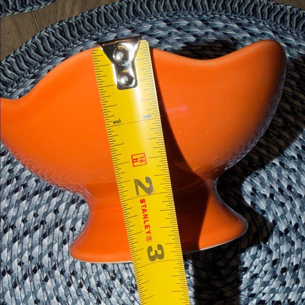 Crate&Barrel Small Vibrant Orange Footed Bowl - Picture 5 of 5